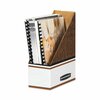 Bankers Box Corrugated Cardboard Magazine File, 4 x 9 x 11 1/2, Wood Grain, PK12 07223